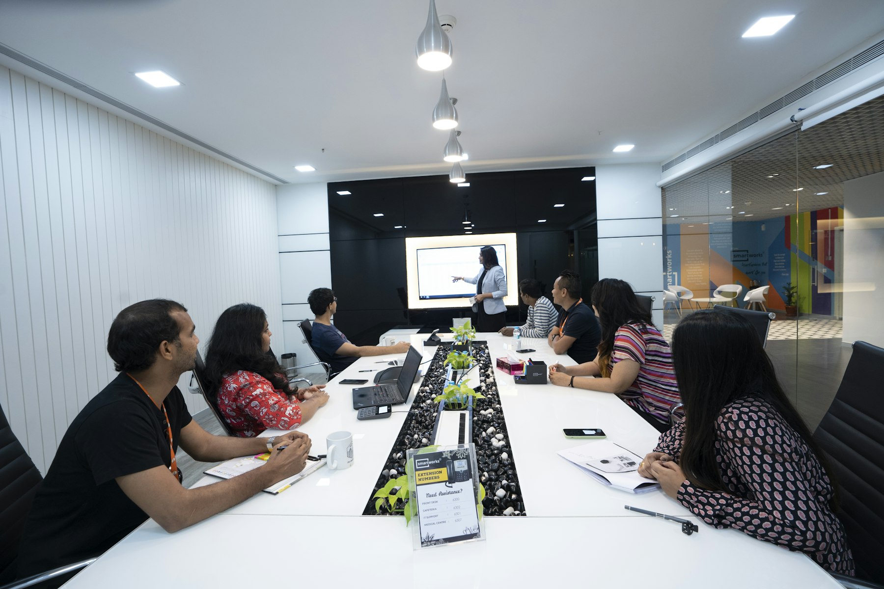 A trainer leading a session for a company team